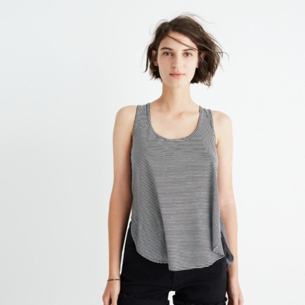 madewell - strum tank top - doran stripe - Picture 1 of 7